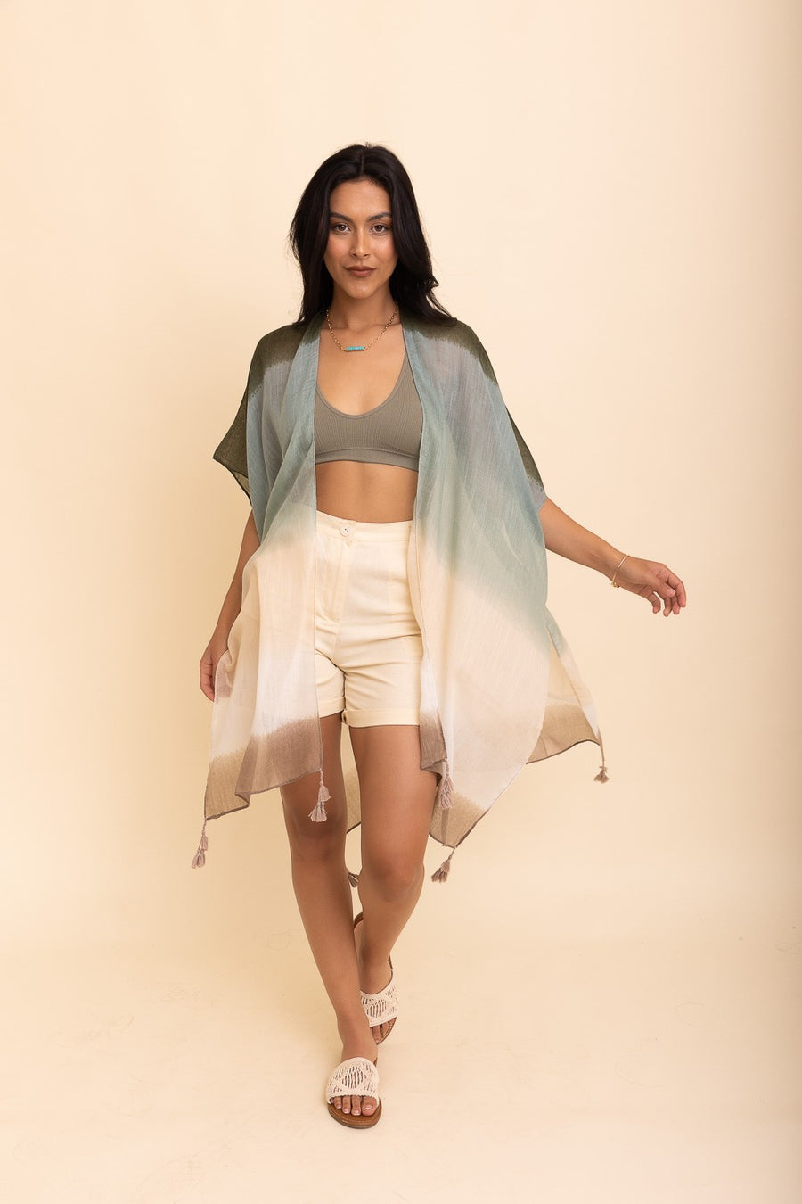 Ombre Sheer Kimono