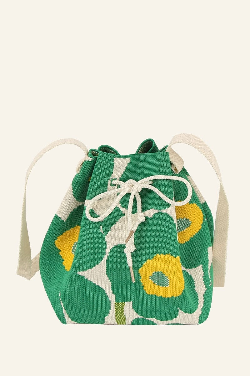 Floral Drawstring Crossbody