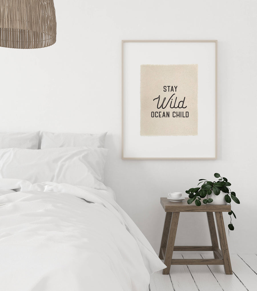 Canvas Beach Print Stay Wild