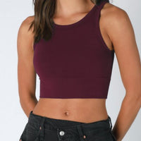 Chevron High Neck Crop