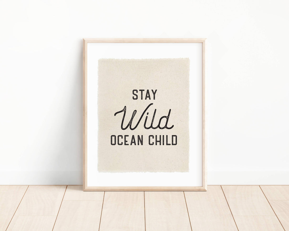 Canvas Beach Print Stay Wild