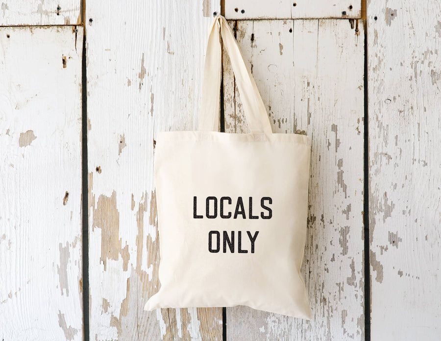 Locals Only Beach Bag - Basic Flat Tote Bag