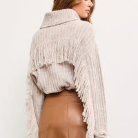 Oversized Fringe Sweater