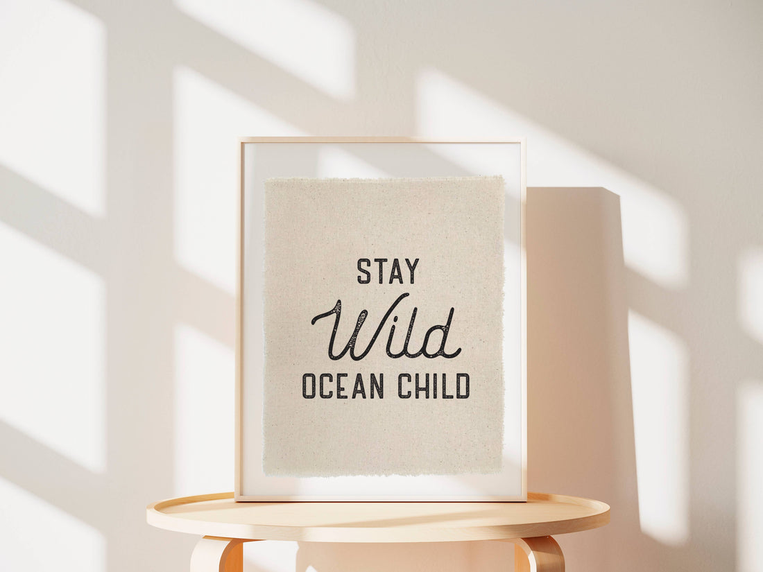 Canvas Beach Print Stay Wild