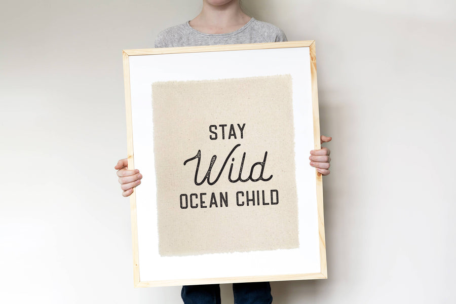 Canvas Beach Print Stay Wild