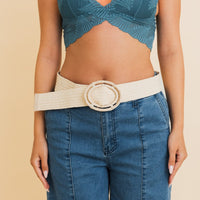 Coastal Raffia Belt