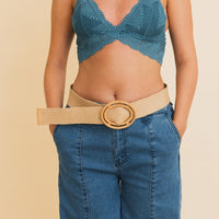 Coastal Raffia Belt