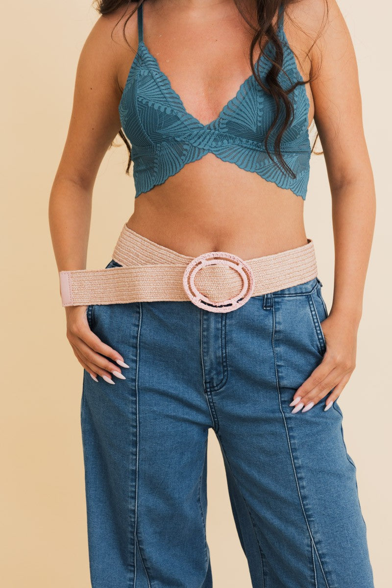 Coastal Raffia Belt